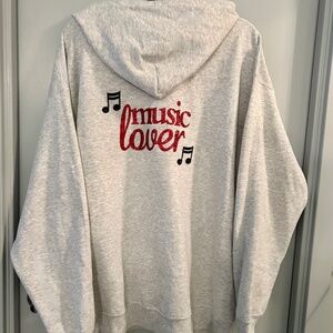 Hoodie Full Zip XL "MUSIC LOVER"
